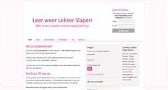 Desktop Screenshot of kannietslapen.nl