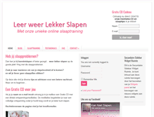 Tablet Screenshot of kannietslapen.nl